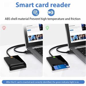 다기능 휴대용 USB 2.0 지능형 카드 리더기 DNIE ATM CAC IC ID 은행 SIM 카드 리더기용 저렴하고 쉬운 사용