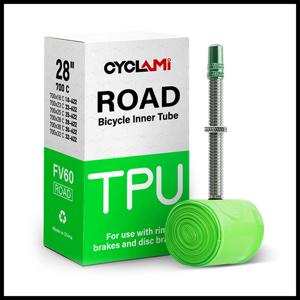 CYCLAMI 초경량 자전거 TPU 내부 튜브 700C 700X18 23 25 28 30 32 도로 자전거 TPU 소재 타이어 45mm 60mm 길이 프랑스어 밸브