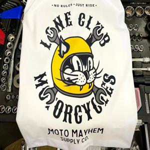 New Lone Motorcycle Club 자전거 남성 및 여성 코튼 티셔츠 패션 대형 탑 캐주얼 반소매 New Arrival 티셔츠