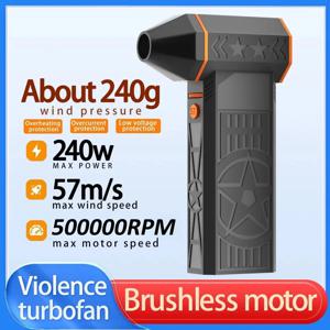 500000RPM X50 브러시리스 터보 팬 240W 고속 휴대용 8000mAh 충전식 57 메터/초 태풍 바람 Type-C 충전 캠핑 팬
