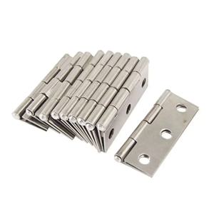 10pcs 스테인레스 스틸 도어 경첩 캐비닛 도어 Windows 나무 상자 플랫 경첩 홈 가구 하드웨어 액세서리
