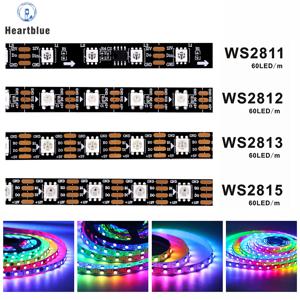 WS2811 WS2812 WS2813 WS2815 DC 5V 12V 색상 변경 가능 주소 지정 및 프로그래밍 가능한 LED 라이트 스트립 다채로운 조명용