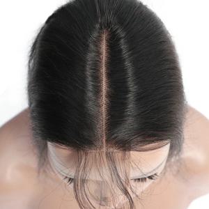 스트레이트 2×6 스위스 레이스 클로저 브라질리언 버진 인모 2x6 투명 레이스 클로저 블랙 여성용 자연스러운 프리 플러킹