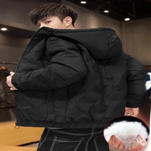 블랙 후드 덕다운 재킷 두꺼운 따뜻한 코튼 코트 남성 가을 겨울 아웃도어 의류 비즈니스 캐주얼 스타일 TUCANO