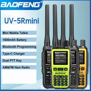 바오펑 UV-5R 미니 듀얼 PTT 무전기 블루투스 5W 5Rmini 블루투스 프로그래밍 타입-C 충전 호텔 레스토랑 산책용