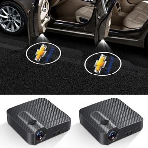 2/4PCS LED 자동차 도어 웰컴 라이트 HD 자동차 로고 프로젝터 쉬운 설치 쉐보레 실버라도 임팔라 말리부 이퀴녹스 카마로 호환