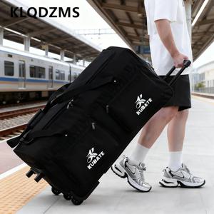 KLQDZMS 롤링 수트케이스 옥스포드 천 대용량 트롤리 가방 36인치 40인치 체크인 여행 가방 의류 정리함 남성용 수하물
