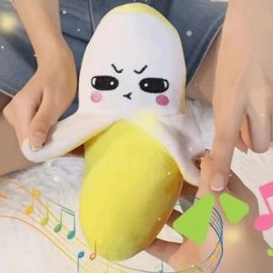 창의적인 과일 인덕션 메트로놈 부드럽고 귀여운 바나나 감각적 인터랙티브 놀이 조인트 음악 리듬 봉제 인형 조기 학습