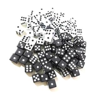 5Pcs/10Pcs 새로운 14mm/10mm 6 양면 마시는 주사위 아크릴 흰색 오지 큐브 RPG 주사위 게임 액세서리 데이터 파티 게임 디지털 오지