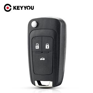 KEYYOU 3버튼 리모컨 키 케이스 쉘 HU100 블레이드 (쉐보레 로바, 아베오, 크루즈, 소닉, 카마로 액세서리용)