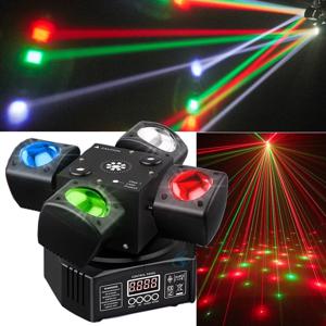 4암 무빙 헤드 빔 조명 48W LED RGBW DMX512 디스코 DJ 조명 리모컨 나이트클럽 파티 무대 바 조명