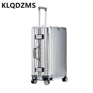 KLQDZMS 독일산 모든 알루미늄 마그네슘 합금 수하물 20인치 탑승용 여행 가방 28 대용량 여행 비즈니스 가죽 여행 가방