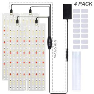 LED 12V 식물등 초슬림 풀 스펙트럼 디밍 가능 타이머 내장형 식물 재배등 실내 식물 랙용