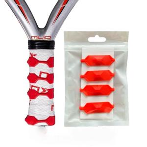 테니스 라켓 그립 강화 링, 4가지 색상, 마찰 증가 및 진동 감소, 실리콘 소재, 4개입, 완벽한 선물