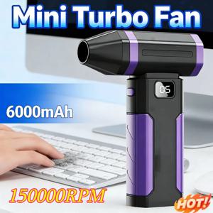 150000RPM 터보팬 제트 팬 6000mAh 브러시리스 모터 휴대용 제설기 강력 바람 휴대용 타입-C X8 터보 에어 블로워