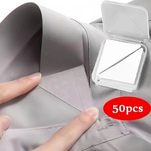 폴로 셔츠 칼라 플라스틱 패스티브 삼각형 칼라 브레이스 30개, 컬링 없는 칼라 고정 패드, 보이지 않는 셔츠 스타일링 테이프