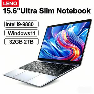 LENO 울트라 슬림 15.6인치 노트북 32GB 2TB 윈도우 11 인텔 코어 i9-9880 게이밍 오피스 휴대용 비즈니스 학생용 노트북 컴퓨터