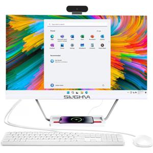 24인치 올인원 컴퓨터, FHD 디스플레이, i7 쿼드코어, 윈도우 11, 16GB 램, 512GB SSD, 무선 충전, 유선 키보드 및 마우스