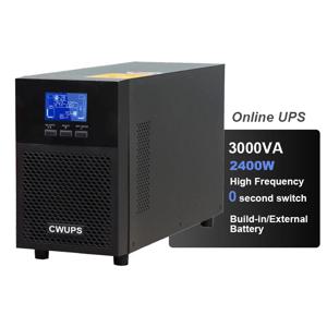 Cwups 1KVA 2KVA 3KW 2.4KW 고주파 UPS 가격 백업 단상 가정용 인버터 온라인 UPS 전원 공급 장치 PC 컴퓨터용 UPS