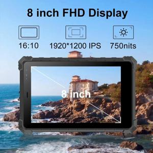 8인치 러기드 태블릿 윈도우 11 OS i5-10210Y CPU 8G+128G IP68 4G NFC 2D 바코드 스캐너 리눅스 우분투 산업용 PC