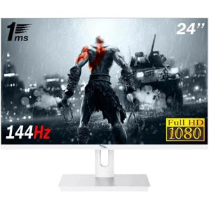 24인치 IPS FHD 1080p 모니터 – 144Hz 재생률, 1ms 응답 속도, 초슬림 베젤, 넓은 시야각, HDMI 및 DP 포트, 내장형