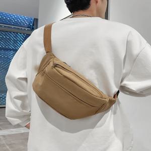 방수 캔버스 가슴가방 하이킹 및 여행용 남성 지갑 휴대폰 가방 야외 레저 크로스백 남녀공용