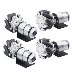 Arduino Rasbperry 파이 DIY 로봇 RC 자동차 스팀 장난감에 대 한 12v 인코더 모터와 4 개/대 10KG 부하 60mm 금속 메카넘 휠