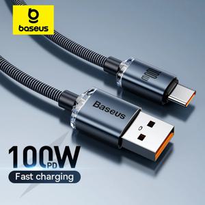 Realme Huawei P40 Pro 66W 고속 충전 와이어 용 Baseus 6A USB 유형 C 케이블 Samsung Oneplus Poco F3 용 USB-C 충전기 데이터 코드