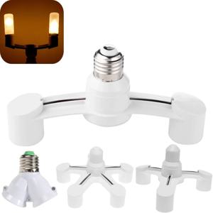 E27 ~ E27 LED 전구 램프 거치대, 2 in 1/3 in 1/4 in 1/5 in 1 E27 베이스 소켓 스플리터, LED 램프 소켓 전구 어댑터 홀더