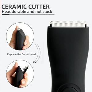 홈피쉬 남성용 바디 헤어 트리머, 남성용 음부 트리머, 여성용 레이디 쉐이버, 헤어 제거 트리머, 사타구니 및 바디 쉐이버, 그루머, 팔 수염 면도기