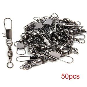 10/30/50pcs 낚시 빠른 잠금 클립 Fishhook 롤링 회전 버클 모든 낚시 액세서리 스포츠 엔터테인먼트 용품 도구