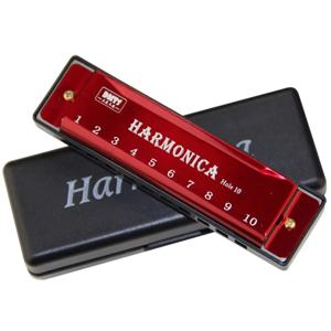 하모니카 C의 키 10 홀 Diatonic Harmonica C 초급 학생용 케이스 포함 어린이 선물 케이스 포함