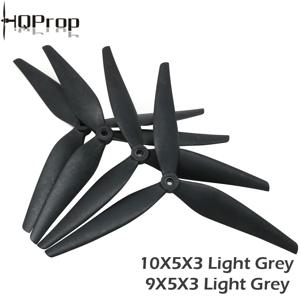2 쌍 HQProp 10X5X3 9X5X3 10X4.5X3 1050 1045 9050 10 인치 9 인치 3 블레이드 Rc FPV 무인 항공기 용 검정색 탄소 강화 나일론 프로펠러