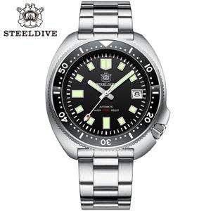 STEELDIVE SD1970 자동 기계식 다이버 시계 Captain Willard NH35 시계 TURTLE Homage 방수 200M 다이브 시계 남성용