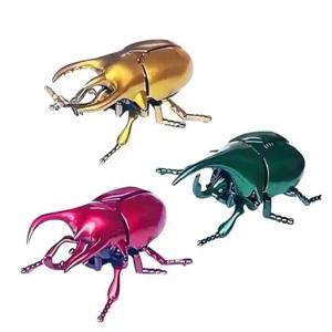 3PCs Wind-Up Beetle 크리 에이 티브 장난 꾸러기 애니메이션 곤충 모델 풍뎅이 딱정벌레 어린이 전투 바람 업 장난감