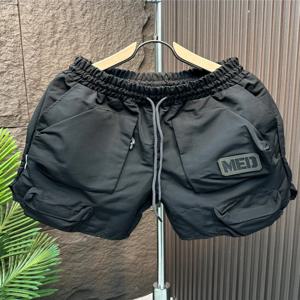 퀵 드라이 아웃도어 스포츠 유틸리티 남성 5포켓 스트레이트 레그 캐주얼 팬츠 여름 레저 패셔너블 솔리드 컬러 반바지