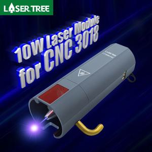 레이저 트리 고정 초점 10W 광 출력 레이저 헤드, CNC3018 조각기 절단기 DIY 도구용 에어 어시스트 노즐 모듈 포함
