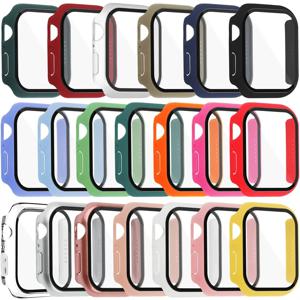 애플워치 케이스 44mm 40mm 41 42 45mm 49mm 46mm 강화유리+커버 스크린 보호필름 iWatch 시리즈 울트라 10 9 8 7 6 SE 5 액세서리