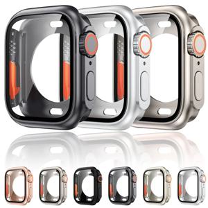 애플 워치용 스크린 프로텍터 케이스 46mm 42mm 45mm 44mm 41mm 40mm 하드 PC 범퍼 프로텍터 iwatch 11 10 9 8 7 6 5 SE용
