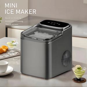 최신 스마트 아이스 조용한 제빙기 소형 미니 가정용 사무실용 휴대용 지능형 제빙기 110V-220V 자동 얼음 제조기