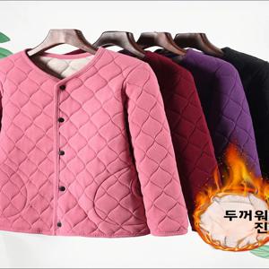 두꺼운 다운 코튼 재킷 겨울옷 부드럽고 편안한 아우터 여성 코트 따뜻한 방한 할머니 리틀 코트