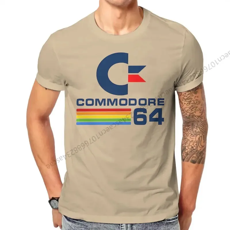 Commodore 64 남성용 티셔츠, 여름 의류 폴리에스테르 O넥 티셔츠