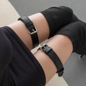 여성용 블랙 패션 가터 벨트, 소녀용 JK 일본 스타일, 1쌍 조절 가능한 스트랩 허벅지 벨트, 다리 서스펜더 액세서리