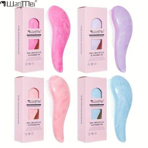 1개입 엉킴 방지 헤어브러시 부드러운 두피 마사지 빗 정전기 방지 부드러운 그루밍 브러시 살롱 헤어 스타일링 브러시 액세서리 도구