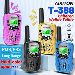 AIRITON T-388 미니 무전기 2개 세트 PMR/FRS 장거리 선명한 음성 VOX 어린이 생일 선물 휴대용 모험 캠핑용