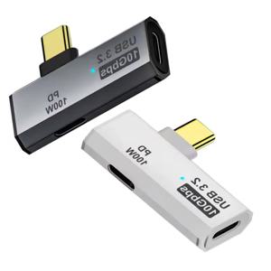 신제품 2 in 1 타입 C OTG 어댑터 USB C 남성에서 USB-C 여성 USB 3.2 스플리터 100W PD 고속 충전 노트북 태블릿용