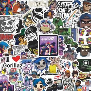 10/30/50pcs 멋진 만화 밴드 Gorillaz 스티커 데칼 DIY 오토바이 노트북 노트북 전화 케이스 자동차 방수 낙서 스티커