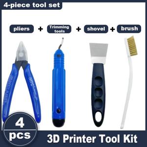 3D 프린팅 도구, 다양한 종류의 3D 프린터 도구, 가위, 청소용 바늘, 핀셋, 펜치, 디버링 키트, 실용적인 도구