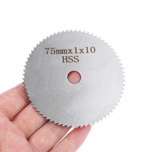 1pcs 3inch 75mm 커팅 디스크 목재 플라스틱 금속 회전 절단 도구 용 미니 원형 톱날 72 치아