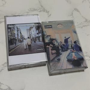 오아시스 모닝 글로리 & 디펜리 메이비 브리트팝 오디오 카세트 테이프 레트로 아날로그 사운드 컬렉션 팬들을 위한 홈 아트 데코레이션